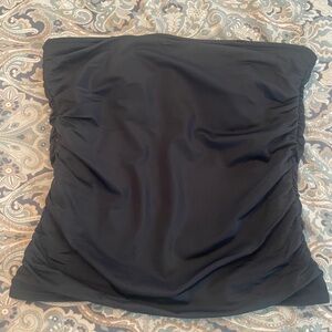 Black Strapless Tankini